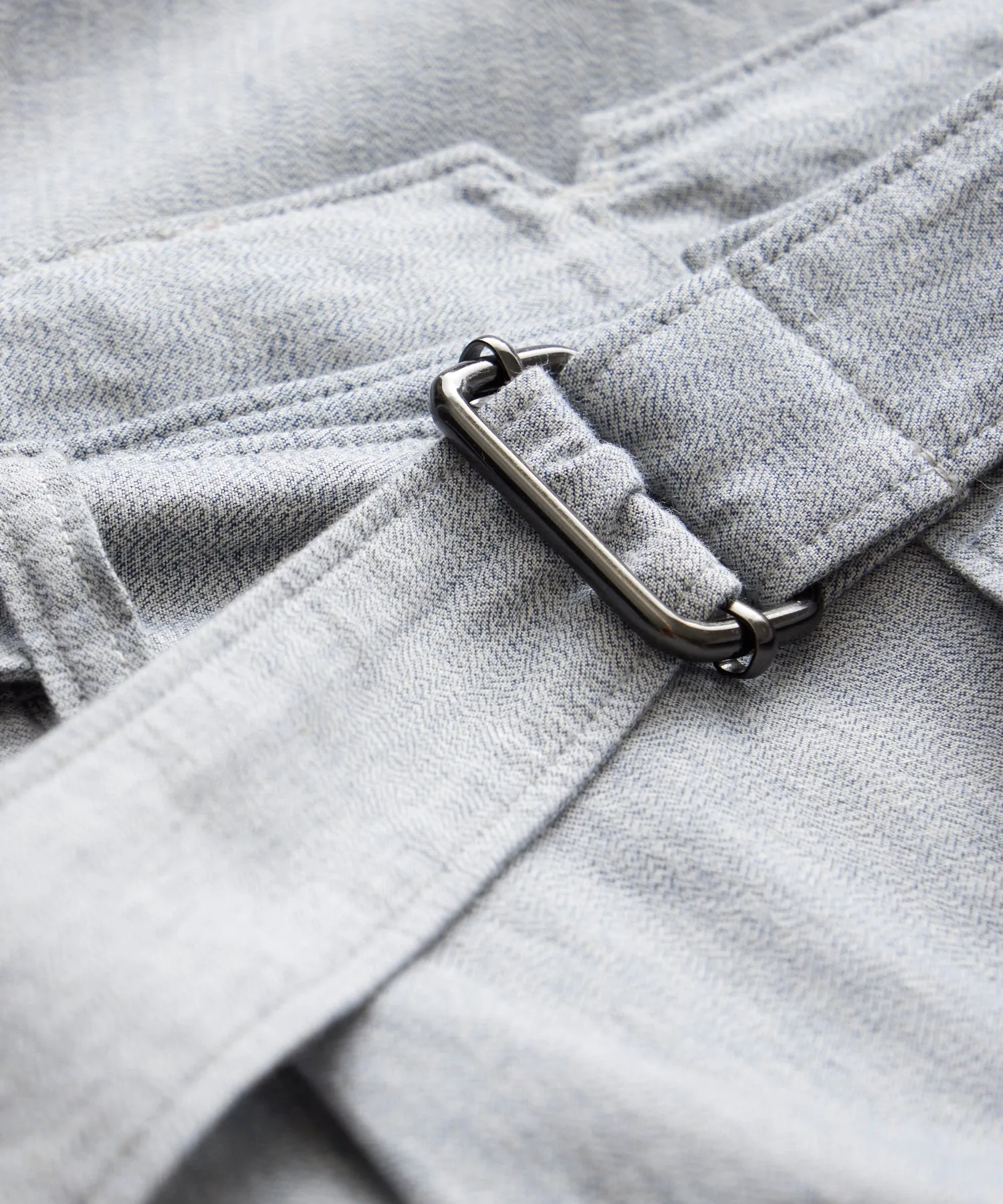 11" Japanese Belted Short in Light Grey