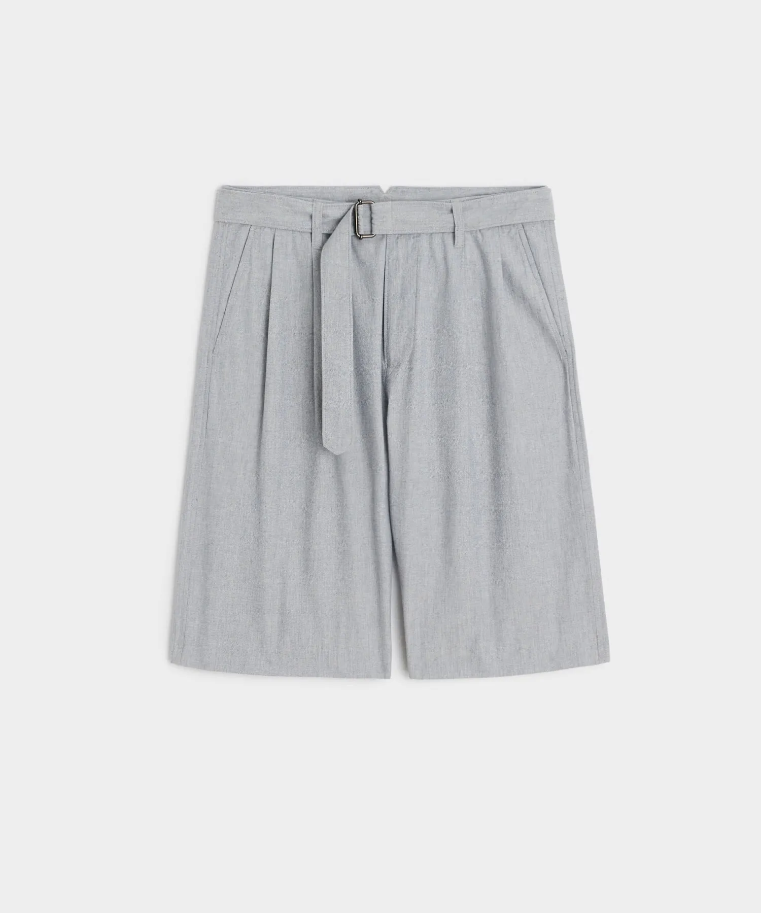 11" Japanese Belted Short in Light Grey