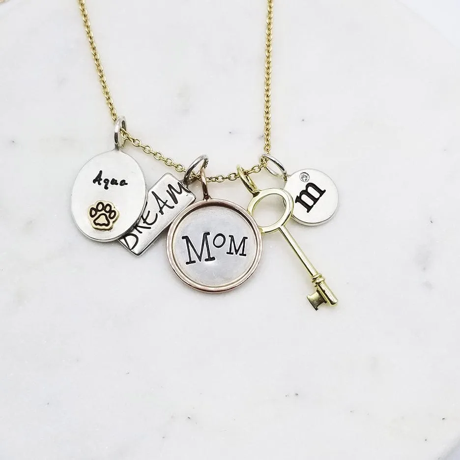 14k Green Gold Small Key Charm