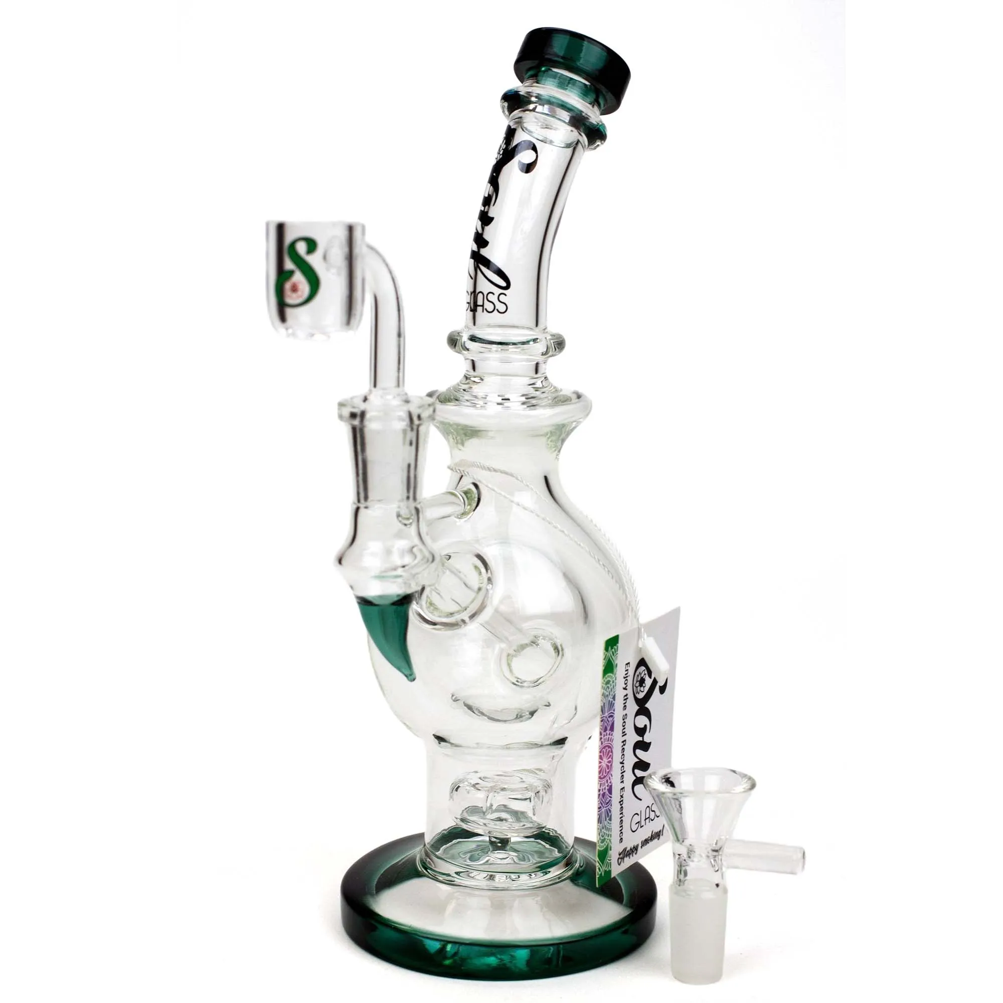 9.5" SOUL 2-in-1 Double Glass Sphere Recycler
