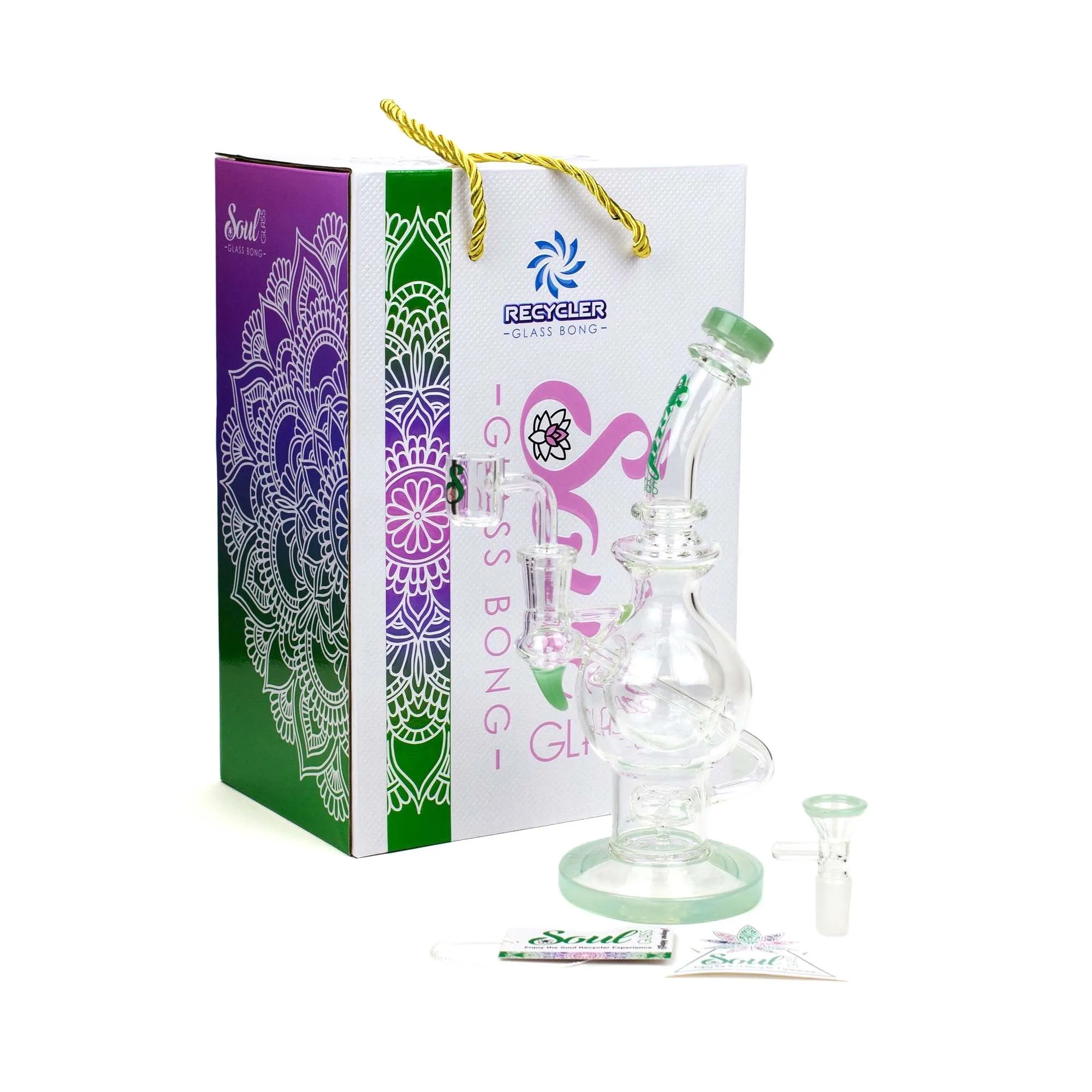 9.5" SOUL 2-in-1 Double Glass Sphere Recycler
