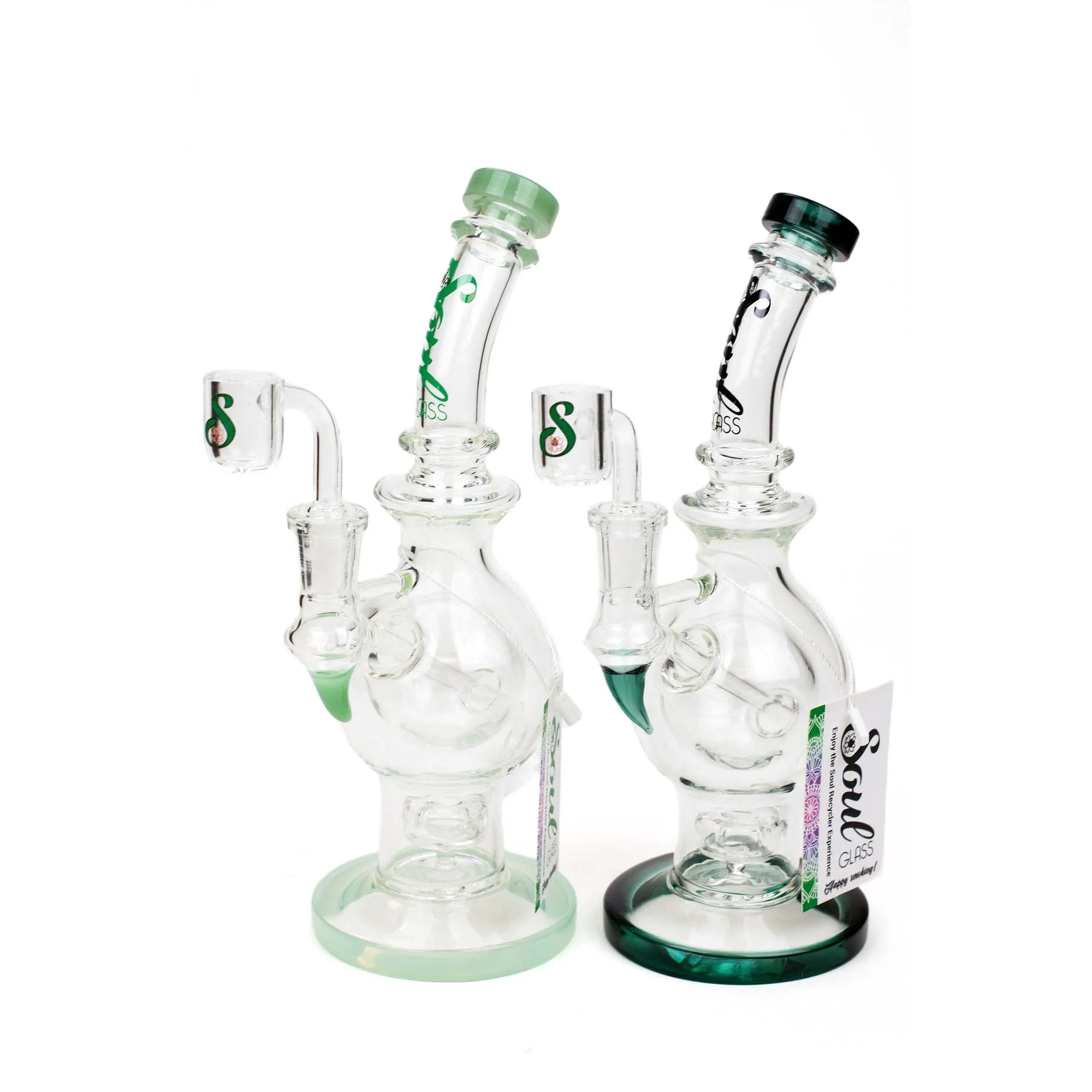 9.5" SOUL 2-in-1 Double Glass Sphere Recycler