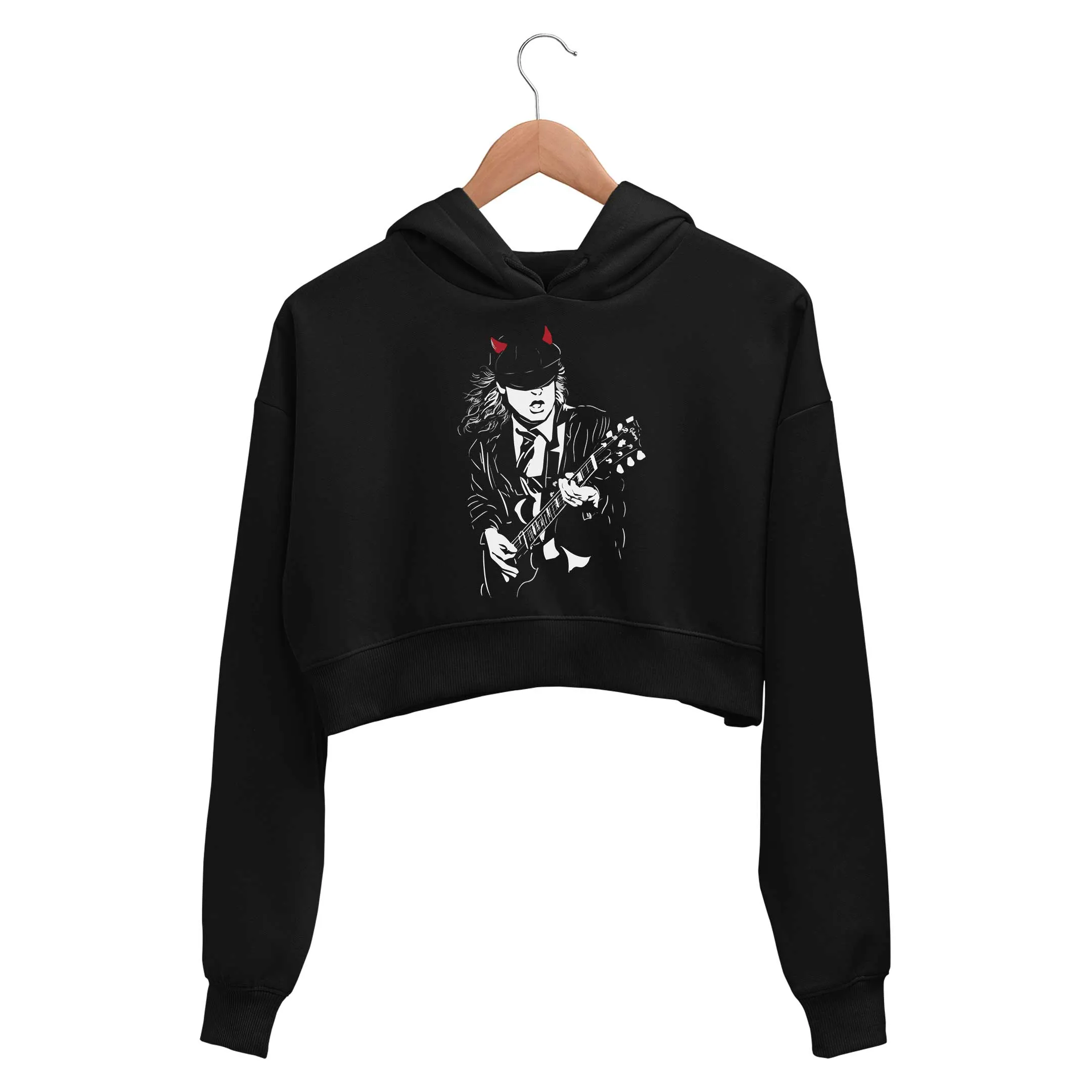 AC/DC Crop Hoodie - Angus