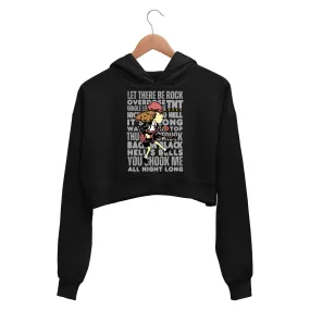 AC/DC Crop Hoodie - Rock Anthems