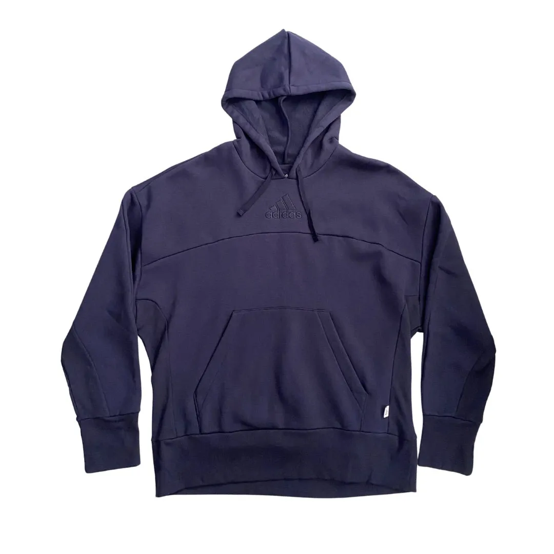 ADIDAS Fleece Hoodie Navy SIZE L