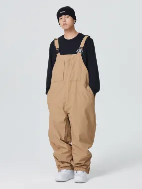 Adult Baggy Snowboarding Bibs One-piece Adjustable Ski Overalls
