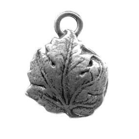 Charm, Britannia Metal, Curly Leaves