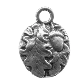 Charm, Britannia Metal, Oak Leaf Acorn
