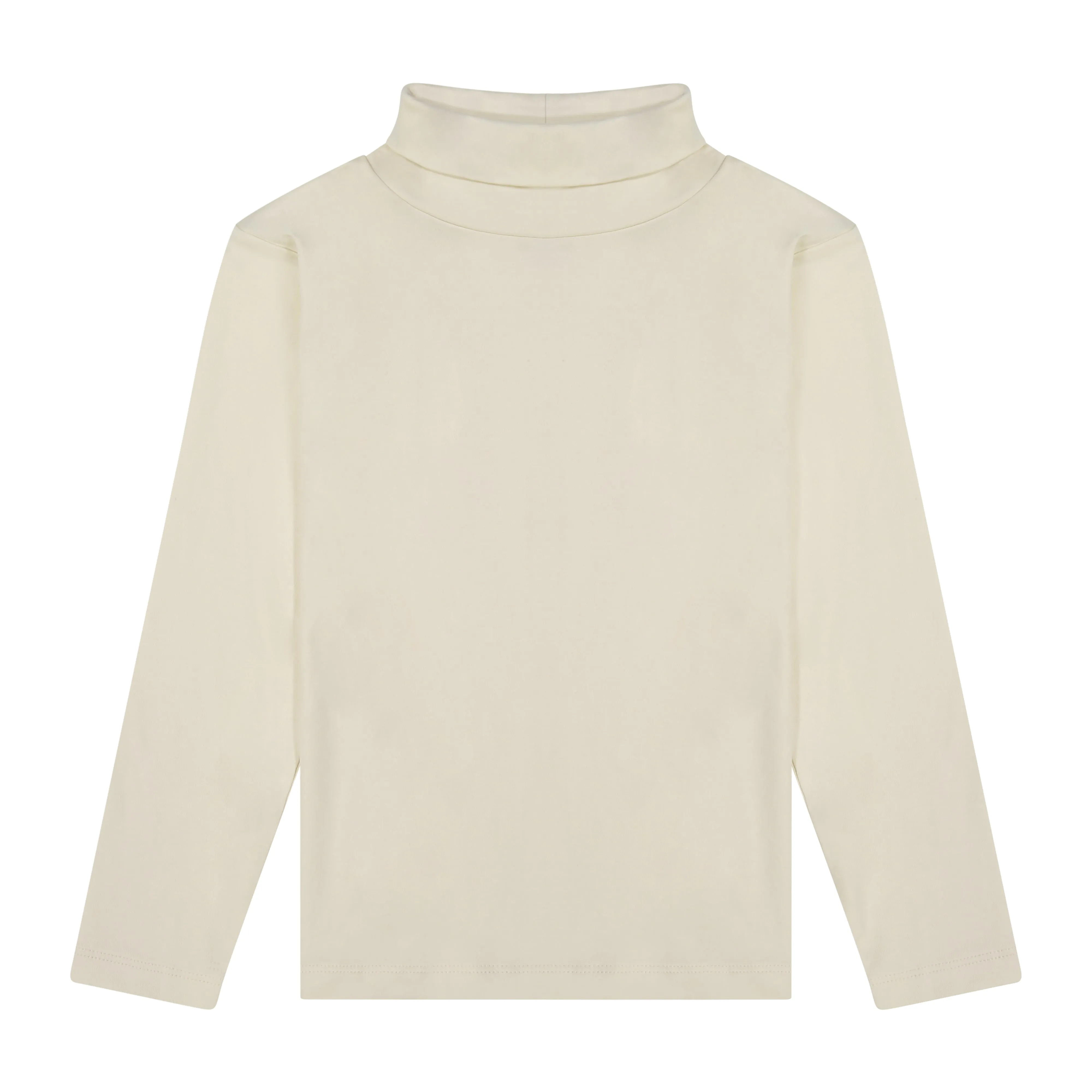 Cream Pima Cotton Turtleneck