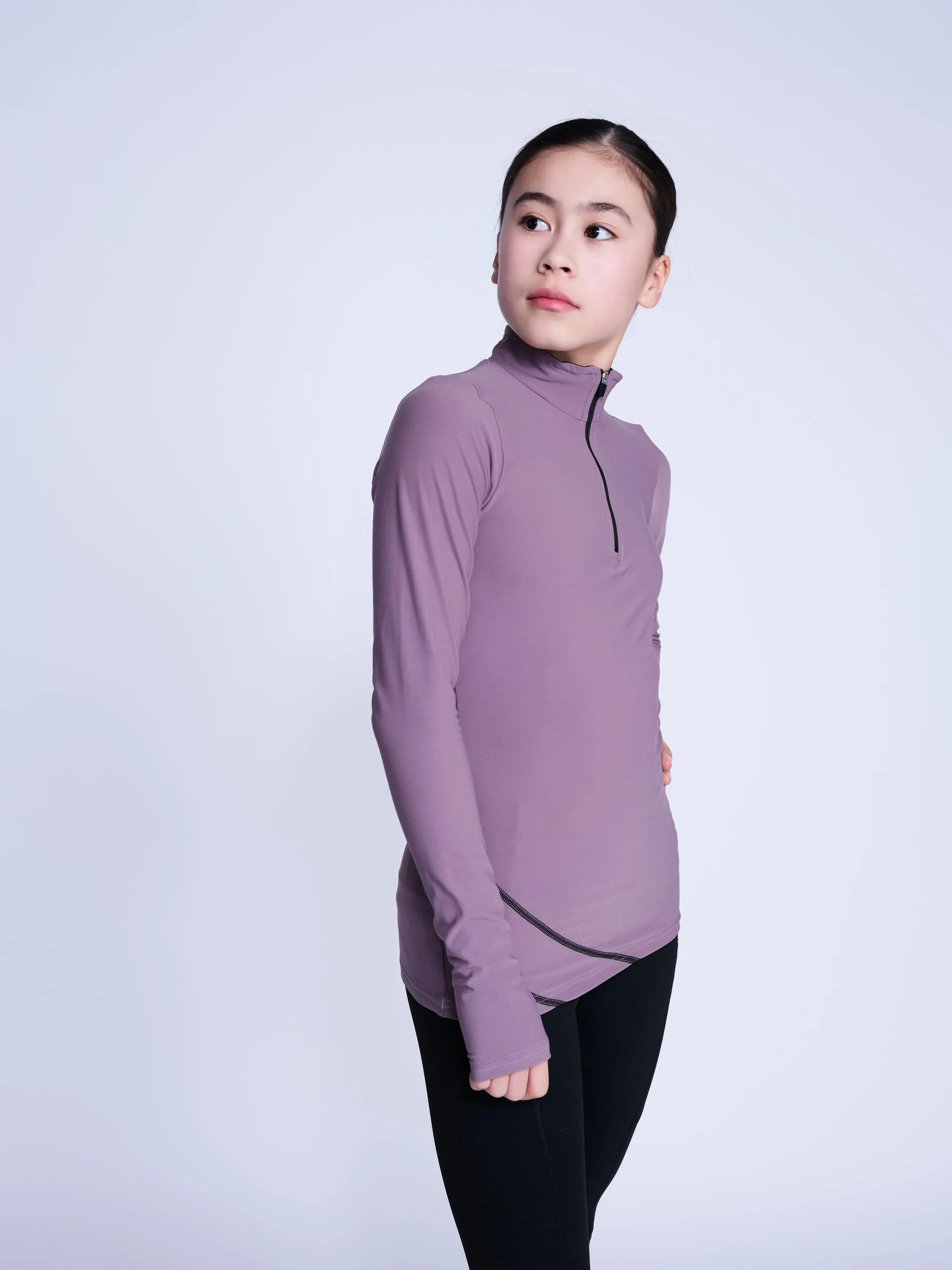 Desire Half-Zip Top in Mink