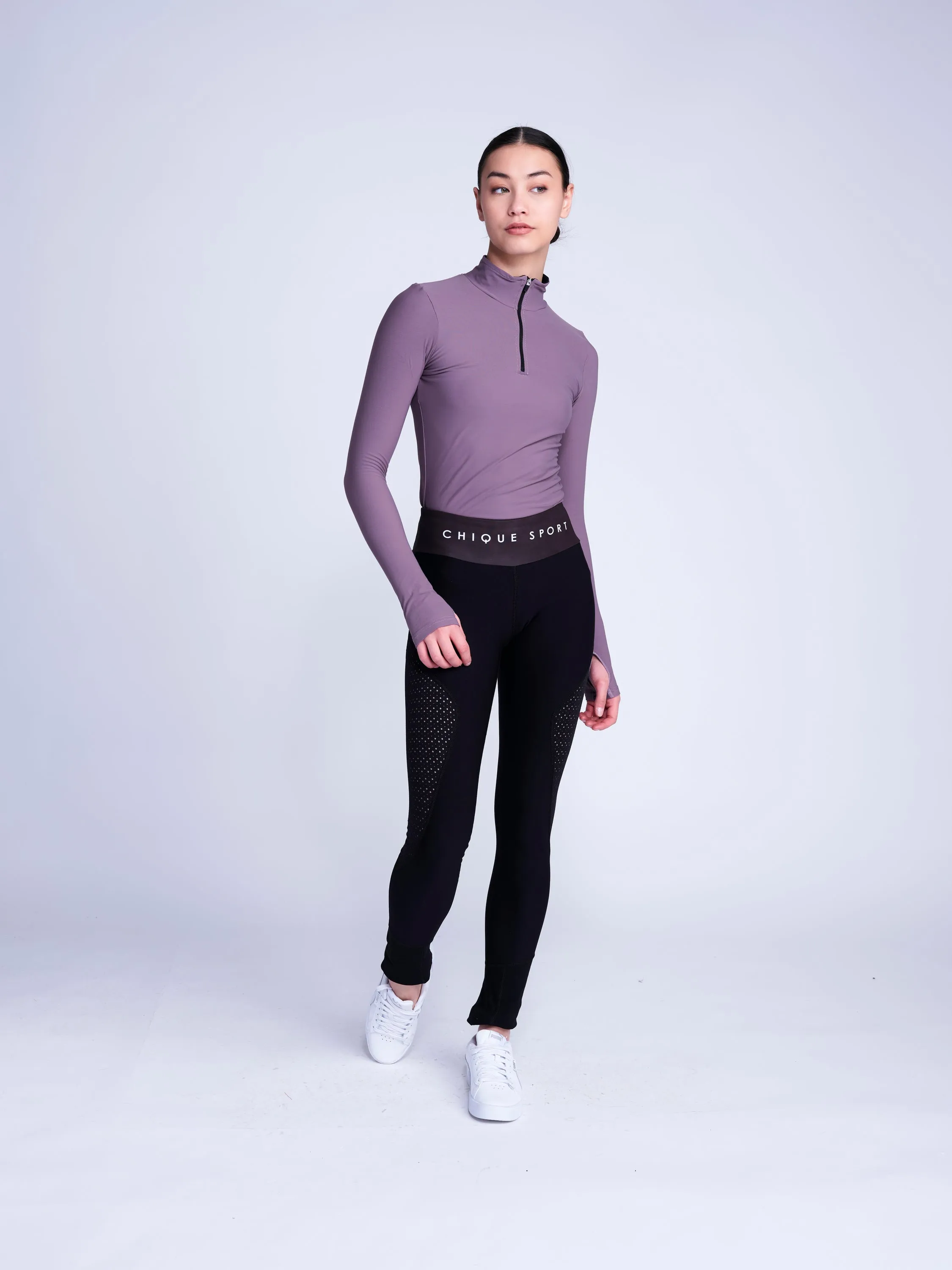 Desire Half-Zip Top in Mink