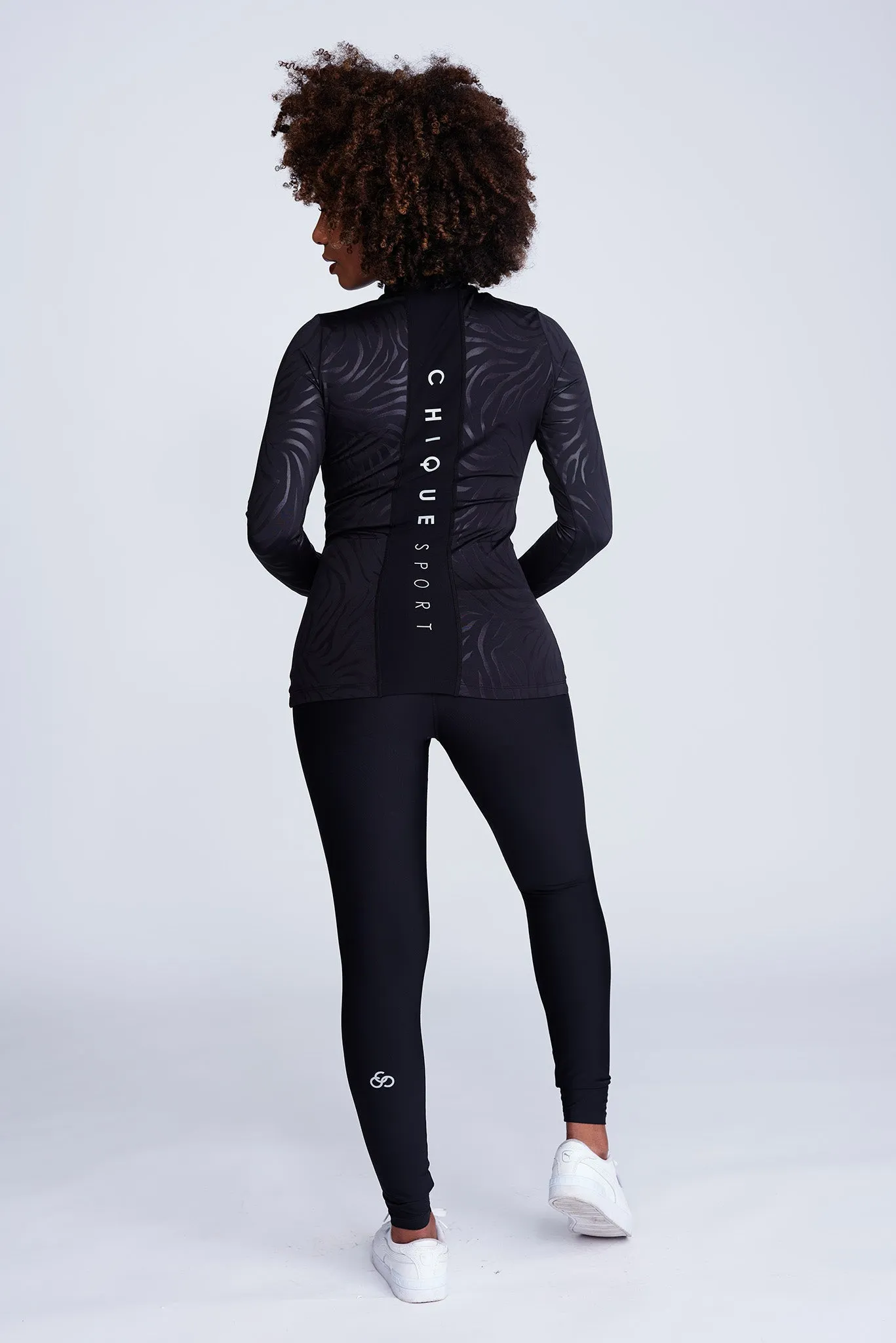 Desire Half-Zip Top in Zebra