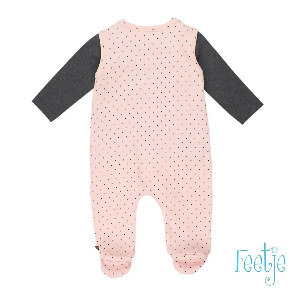 DOTS Allover Print 2-Piece Romper Set