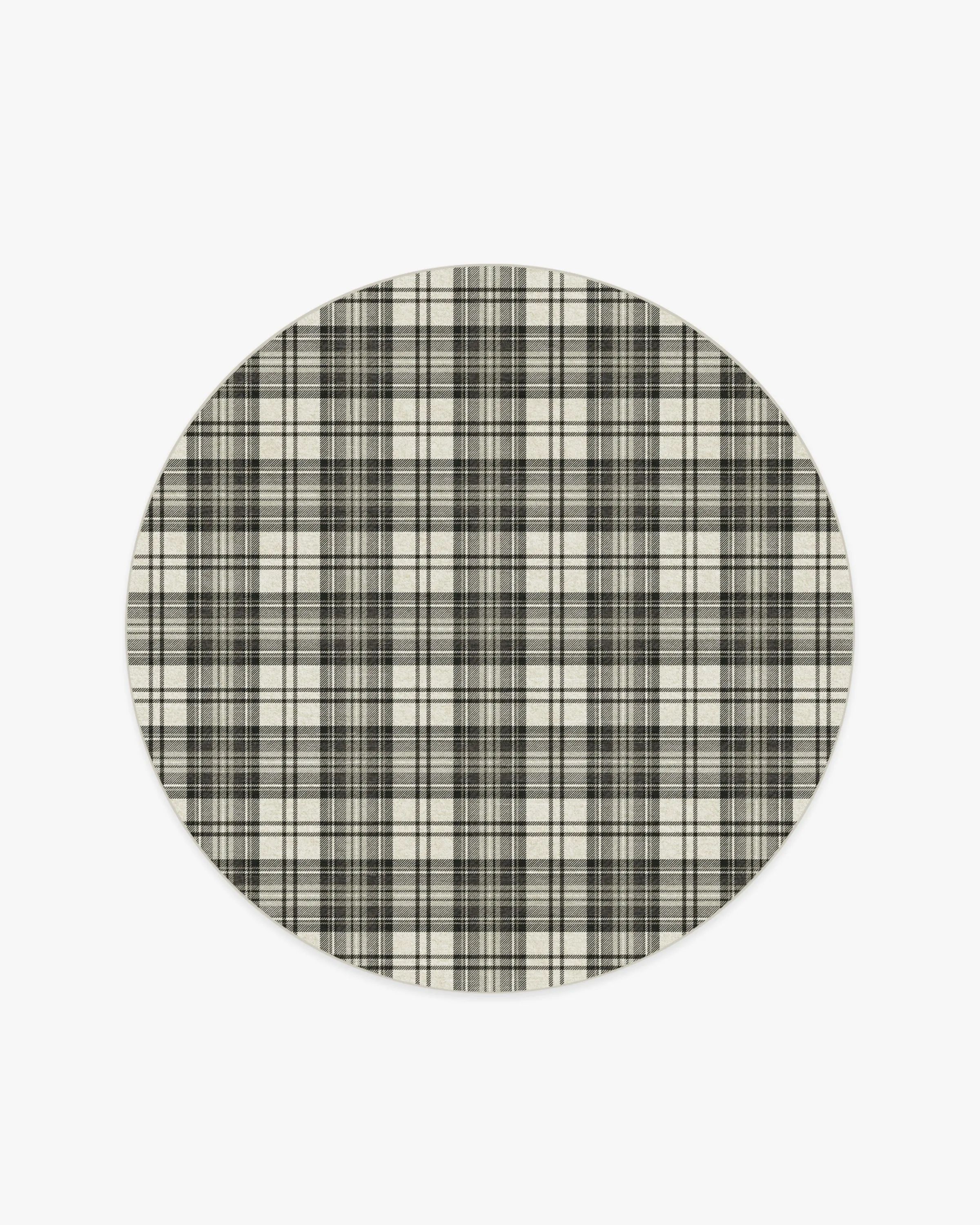 Dress Stewart Tartan Black & Ivory Tufted Rug