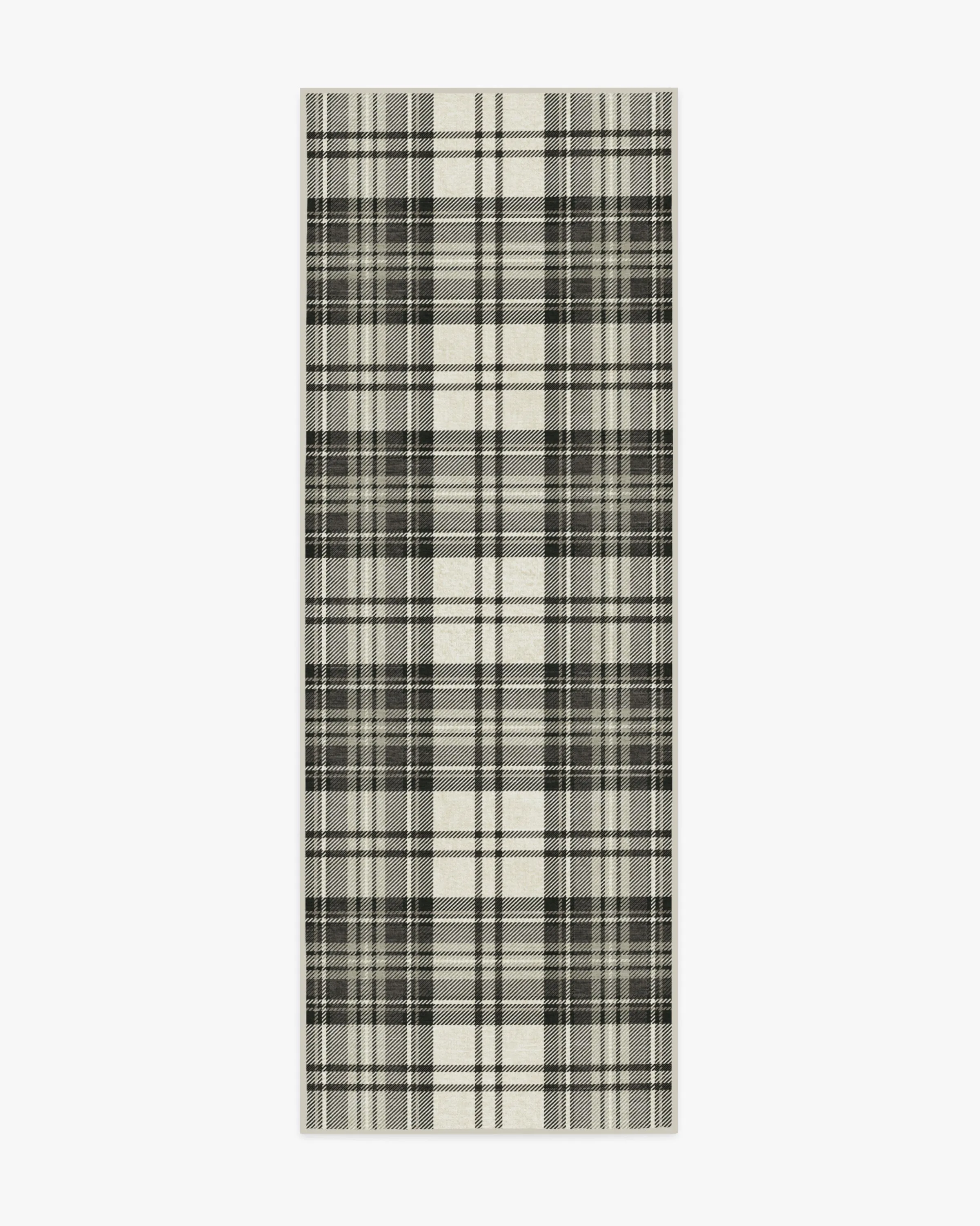 Dress Stewart Tartan Black & Ivory Tufted Rug