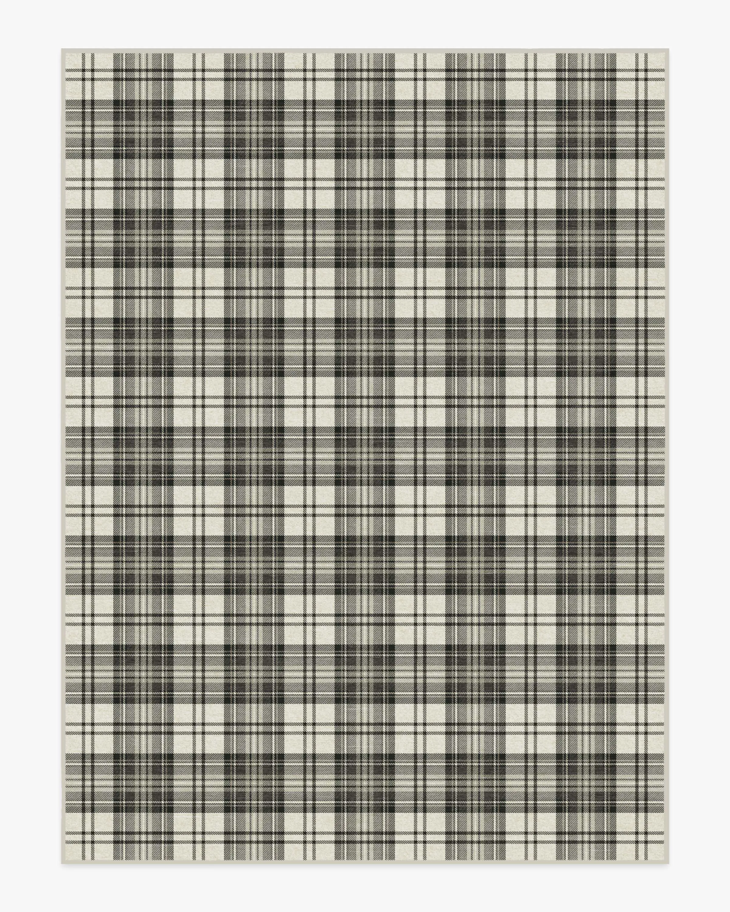 Dress Stewart Tartan Black & Ivory Tufted Rug