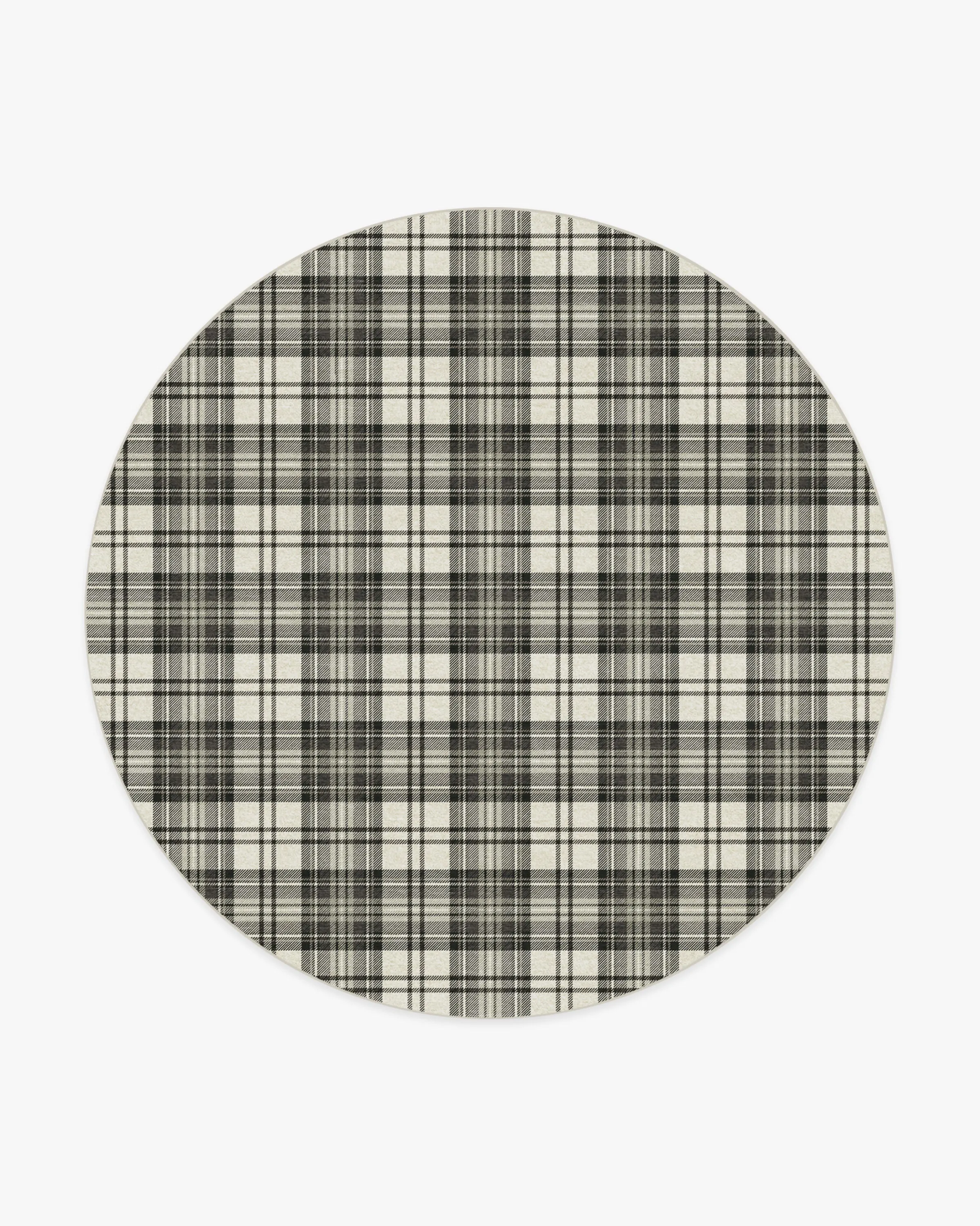 Dress Stewart Tartan Black & Ivory Tufted Rug
