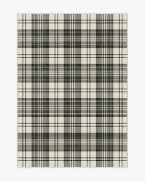 Dress Stewart Tartan Black & Ivory Tufted Rug