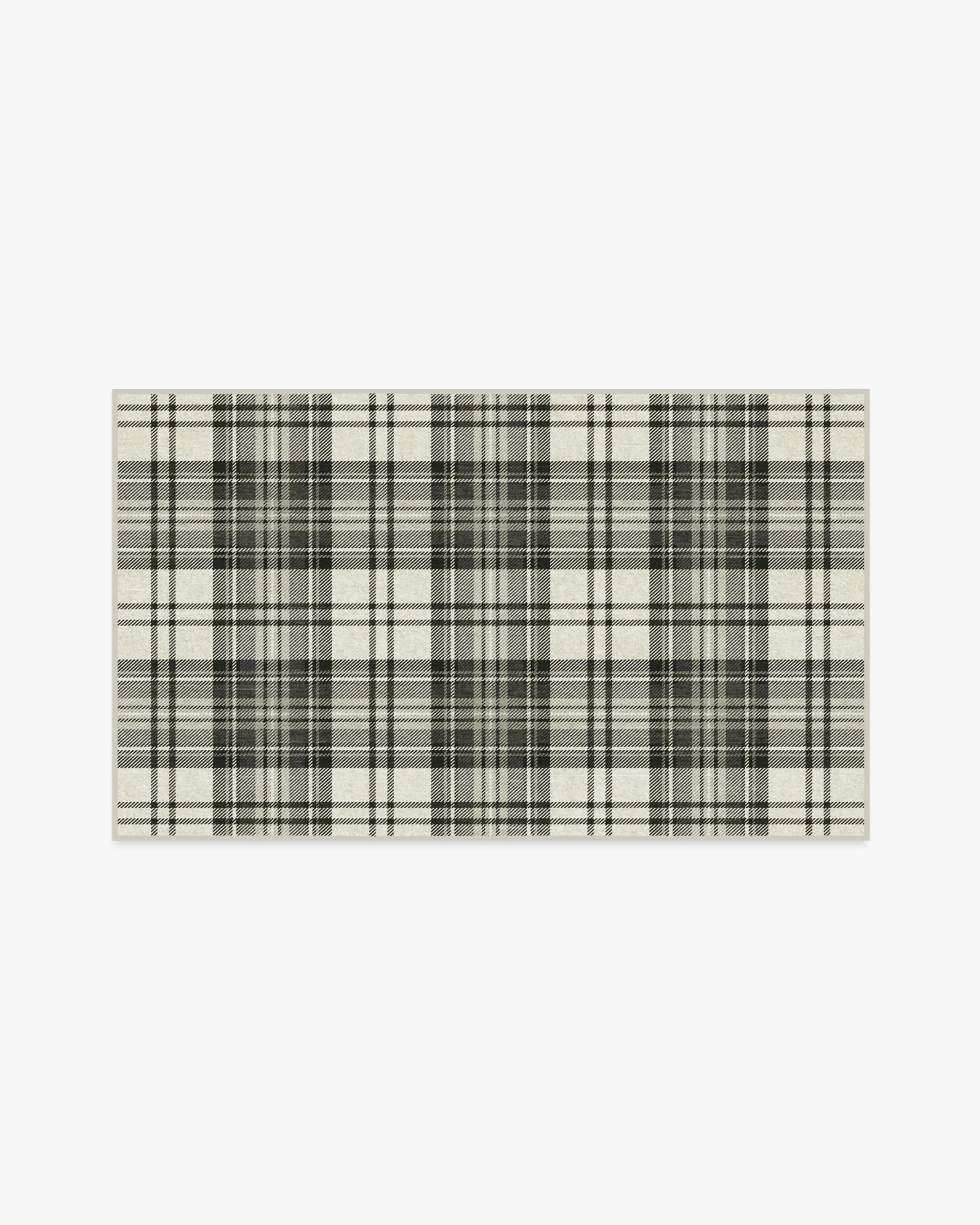 Dress Stewart Tartan Black & Ivory Tufted Rug