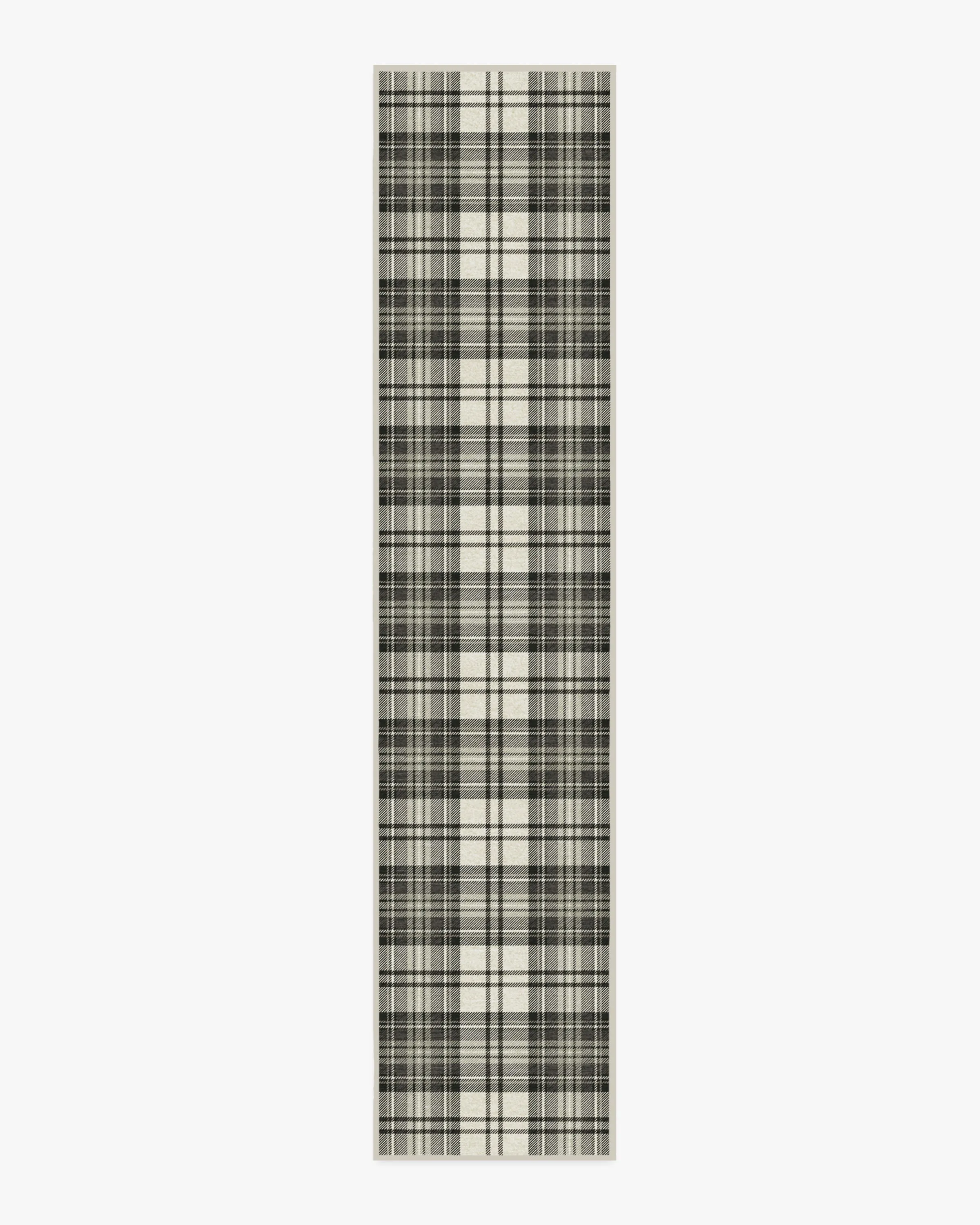 Dress Stewart Tartan Black & Ivory Tufted Rug