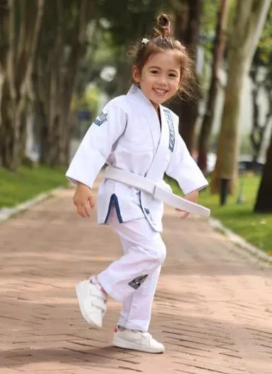 FLUORY BJJF30 JIU JITSU GI JUNIOR SIZE XXS-XL WHITE