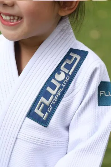 FLUORY BJJF30 JIU JITSU GI JUNIOR SIZE XXS-XL WHITE