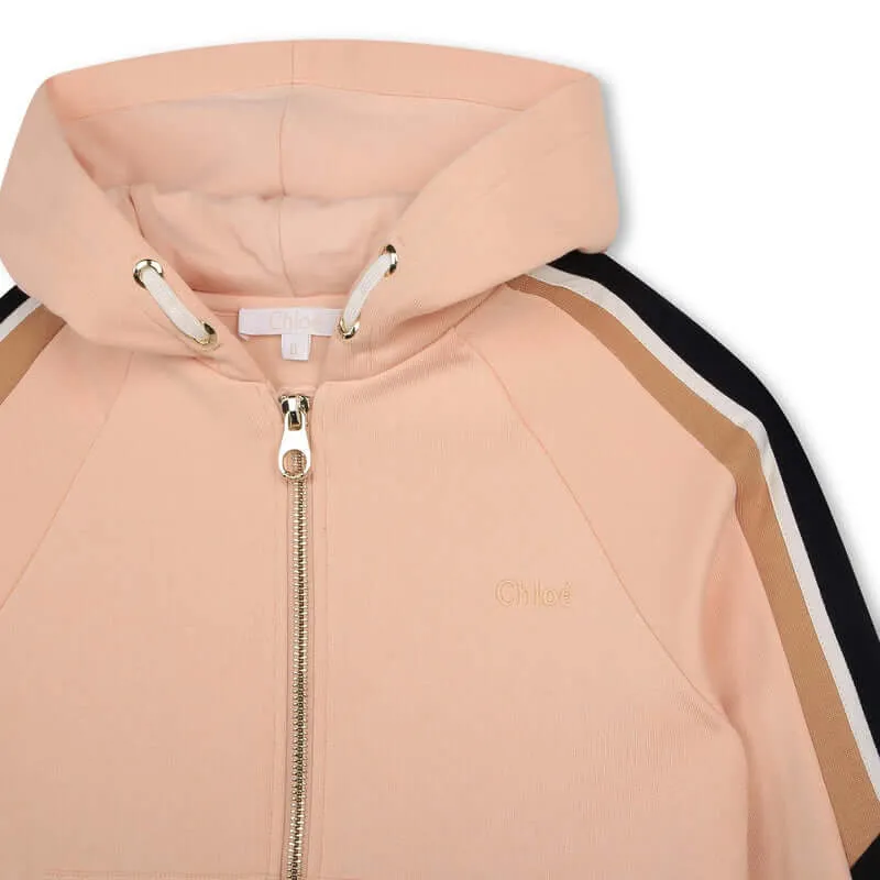 Girls Peach Organic Tracksuit