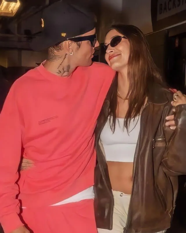 Hailey Bieber Brown Leather Jacket