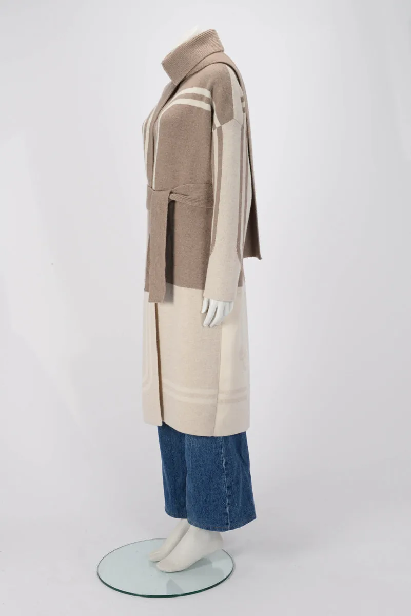 Hermes Beige Cashmere Brides de Gala Long Cardigan FR 34