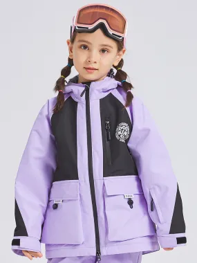 Kids Hooded Snow Jacket Windproof Warm Snowwear
