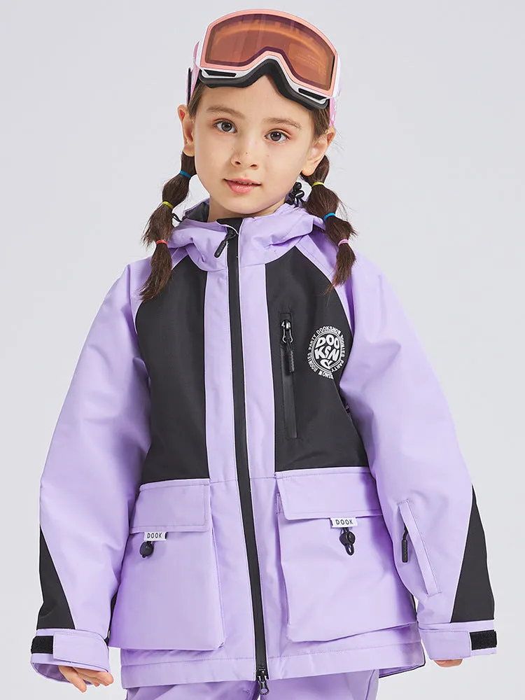 Kids Hooded Snow Jacket Windproof Warm Snowwear
