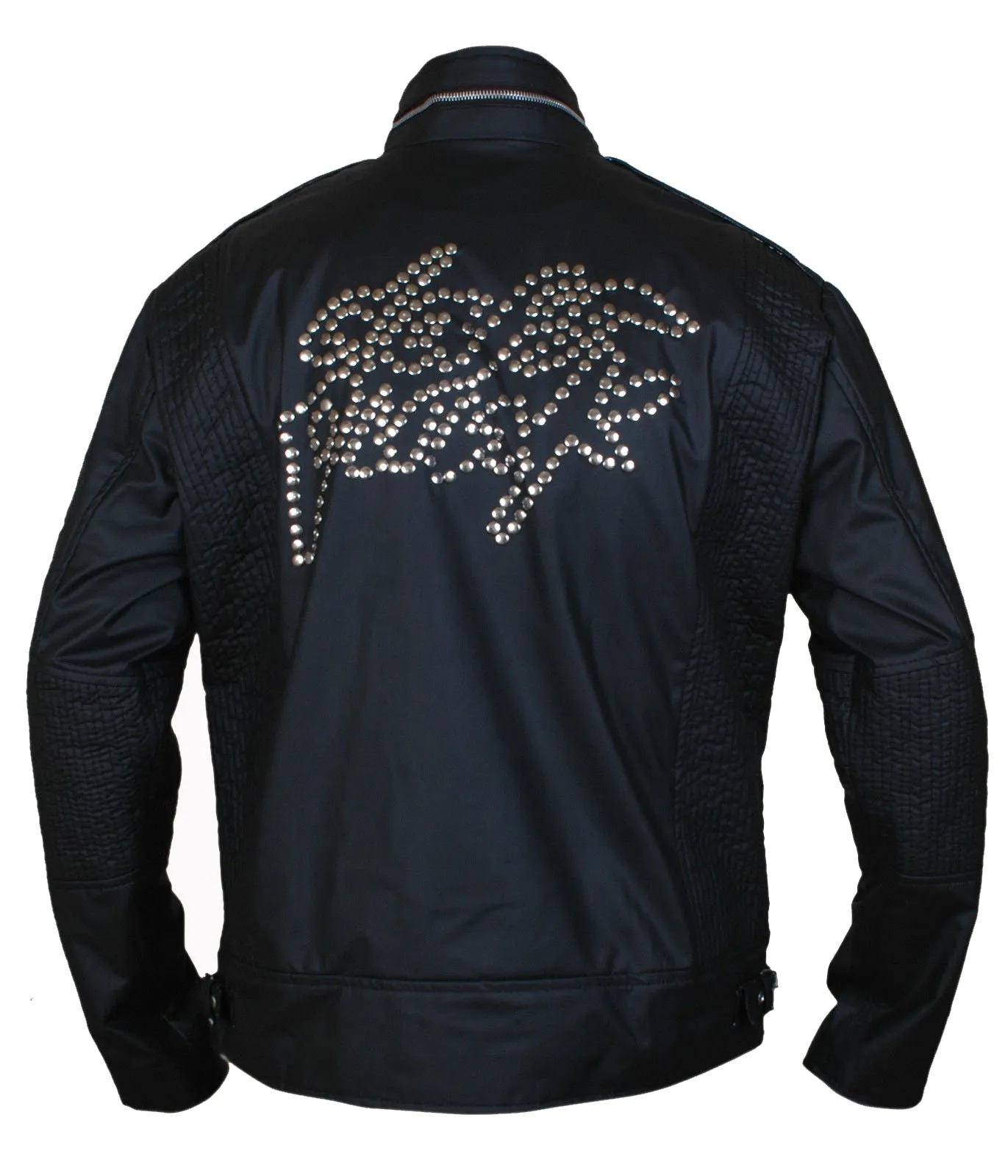 Leather Jackets Hub Men's Daft Punk Eloctroma Get Lukcy Faux Leather Jacket (Black, Fencing Jacket) - 1501783
