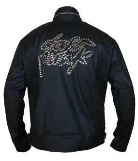 Leather Jackets Hub Men's Daft Punk Eloctroma Get Lukcy Faux Leather Jacket (Black, Fencing Jacket) - 1501783
