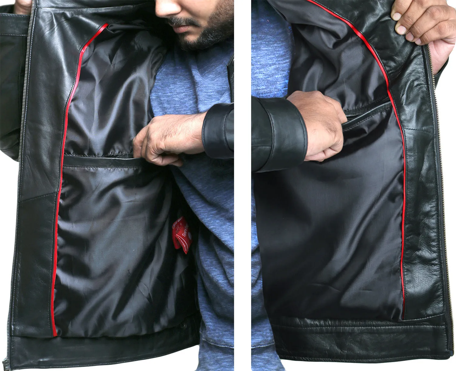 Leather Jackets Hub Men's Daft Punk Eloctroma Get Lukcy Faux Leather Jacket (Black, Fencing Jacket) - 1501783