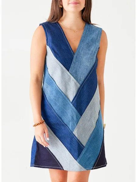 MERSEA - PRISM PATCHWORK DENIM DRESS