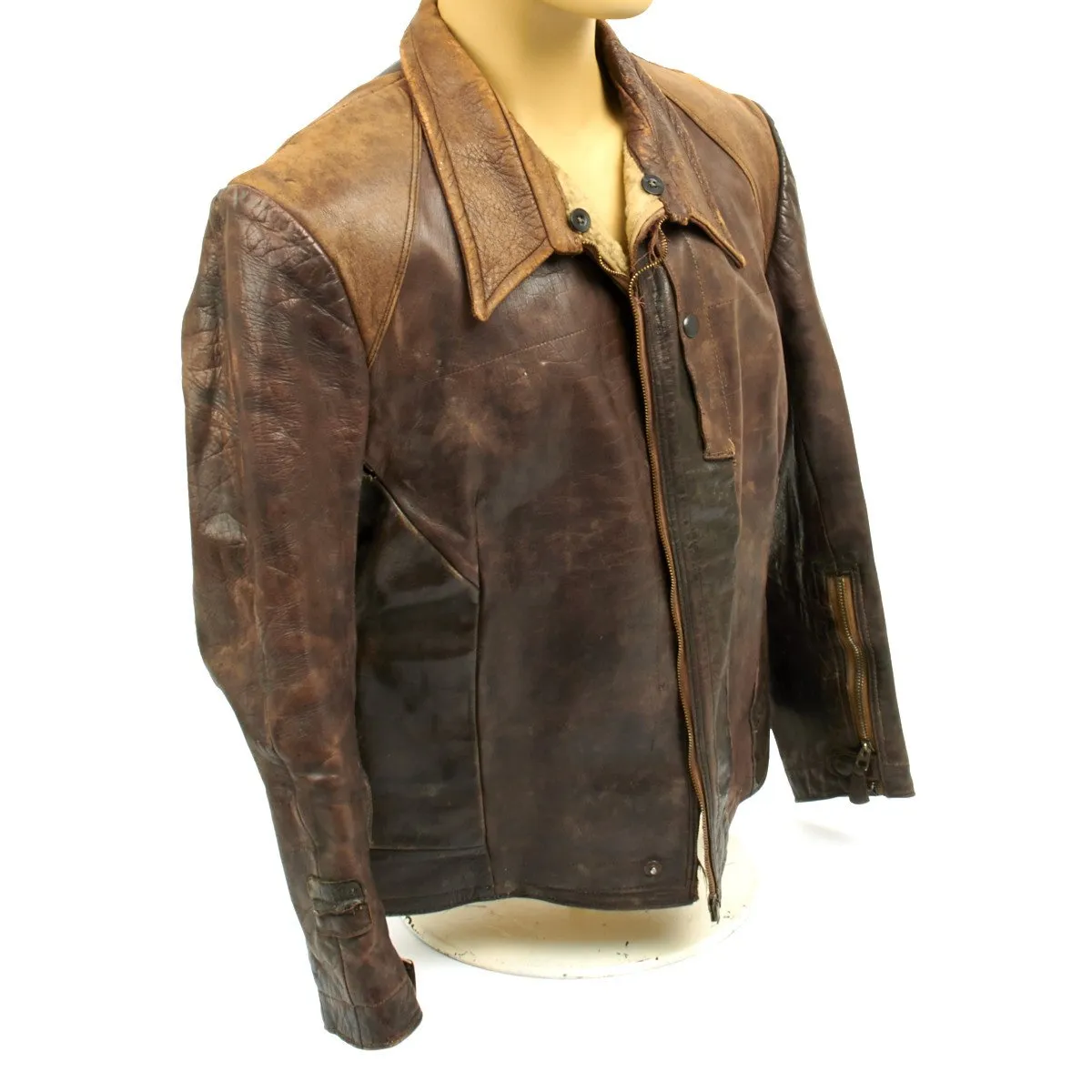 Original German WWII Luftwaffe Leather Flight Jacket