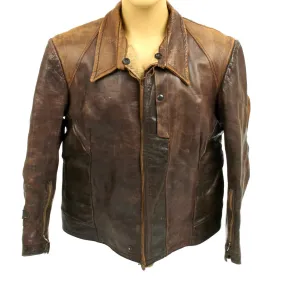 Original German WWII Luftwaffe Leather Flight Jacket