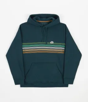 Patagonia Line Logo Ridge Stripe Uprisal Hoodie - Dark Borealis Green