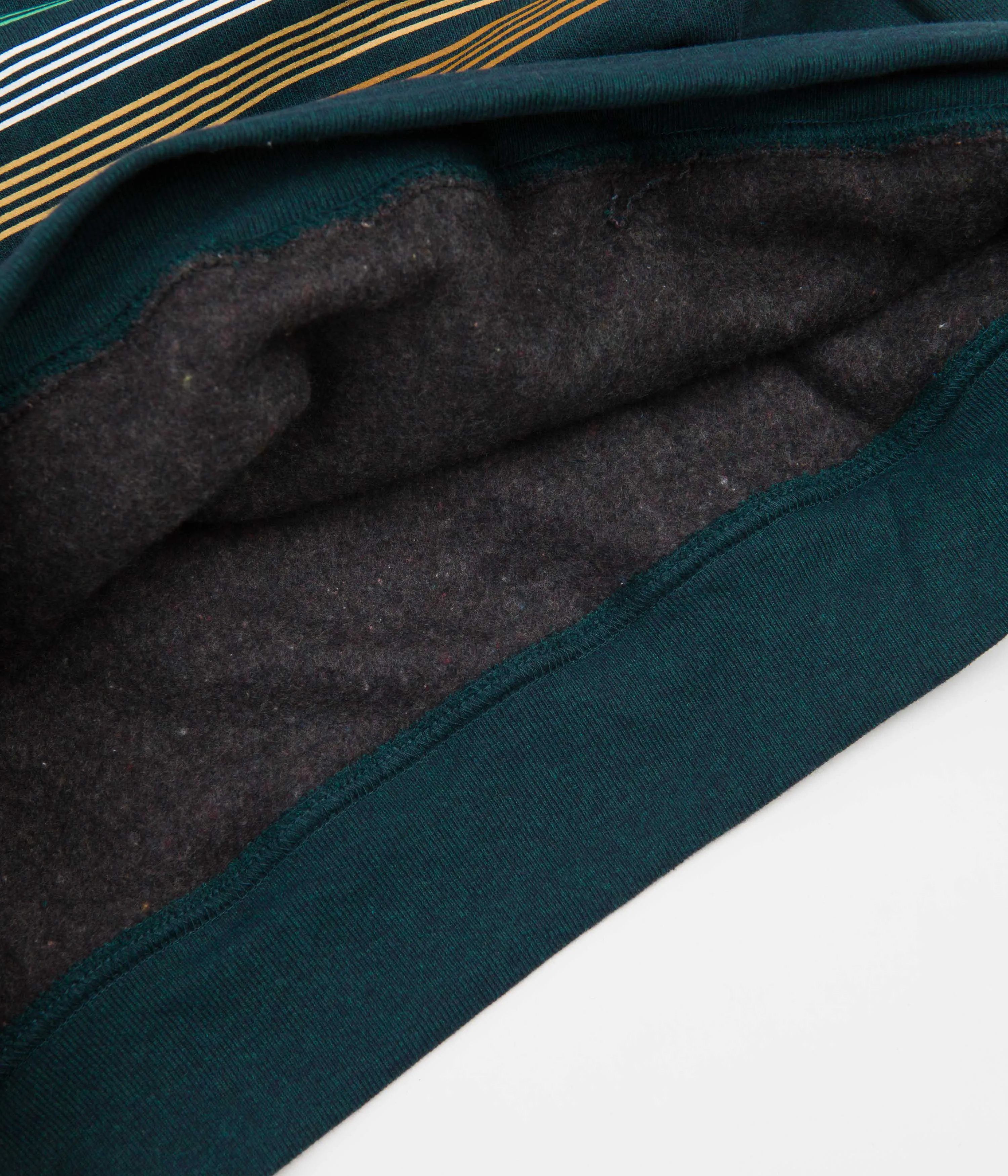 Patagonia Line Logo Ridge Stripe Uprisal Hoodie - Dark Borealis Green