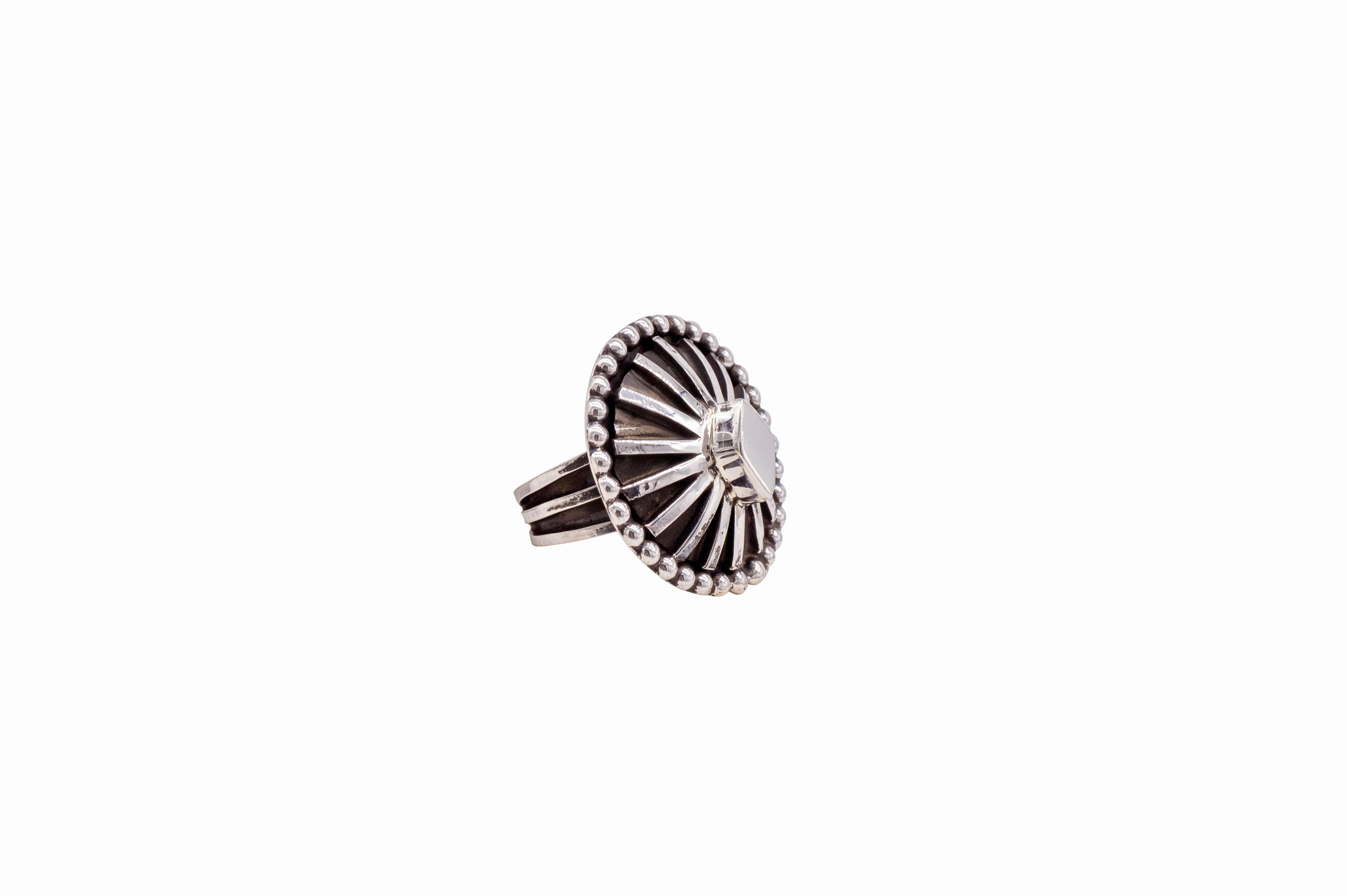 Sterling Silver Overlay Ring | Tom Hawk