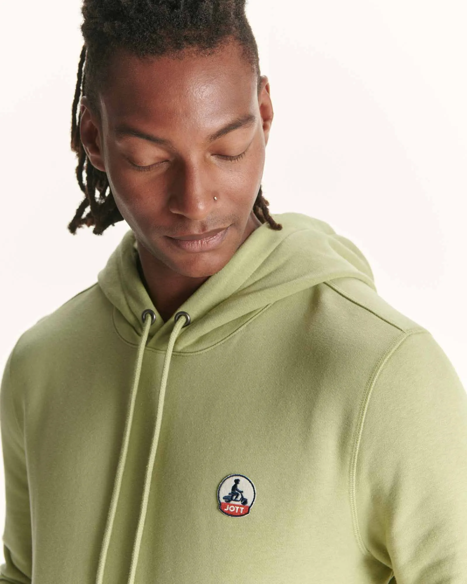 Sweat à capuche en coton biologique Lichen Mataro