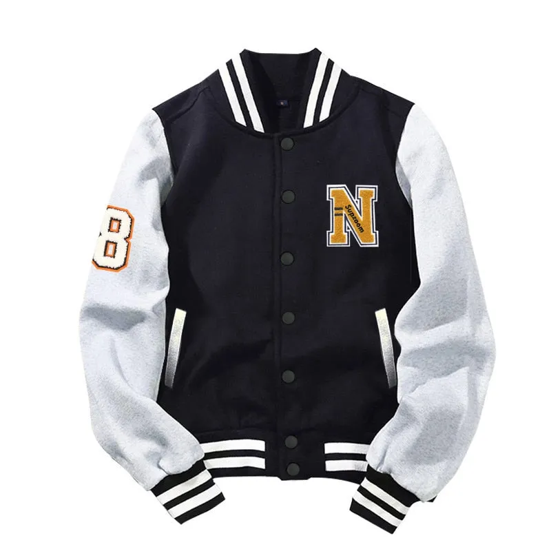 Varsity white sleeve letterman