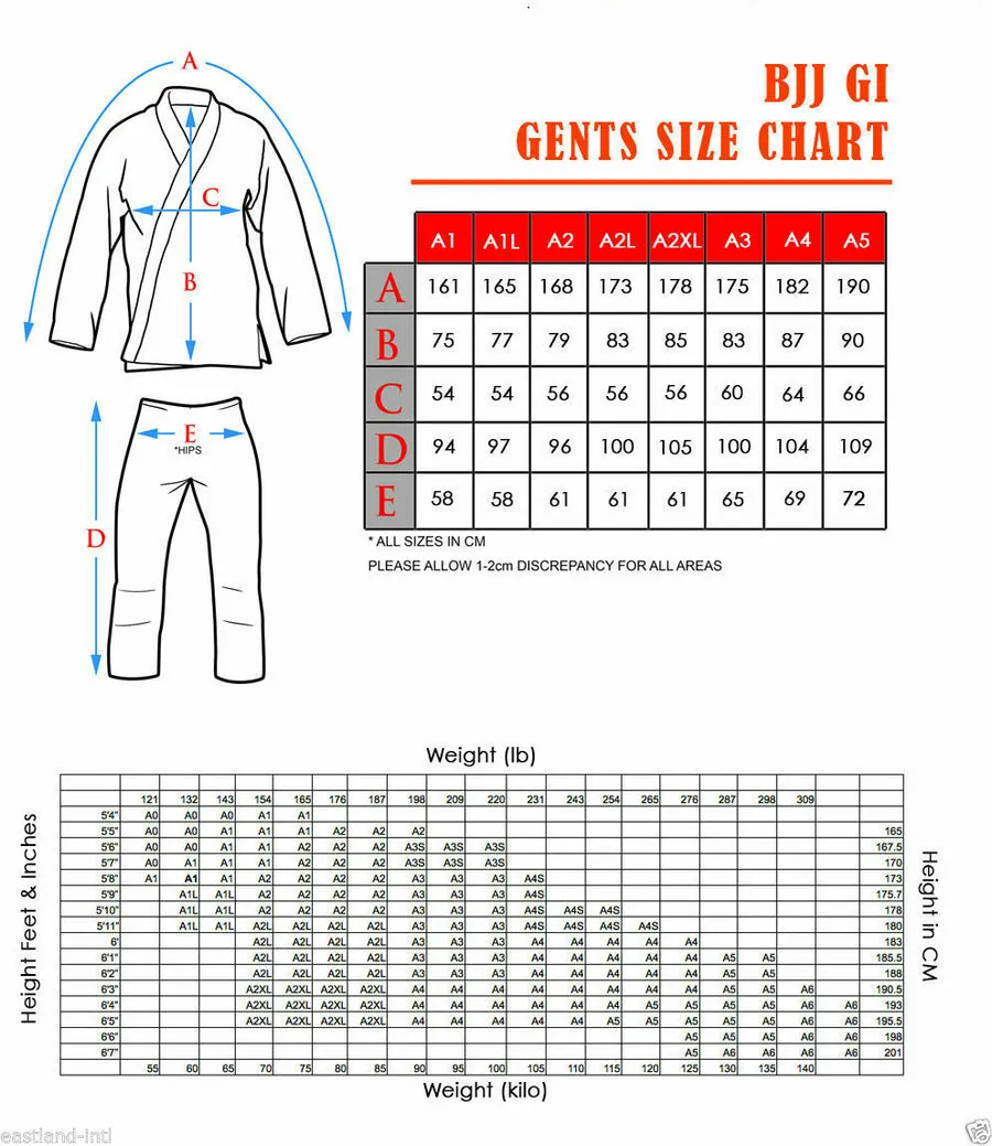Yellow & Orange Color Custom Brazilian JIU-JITSU GI/ BJJ KIMONO